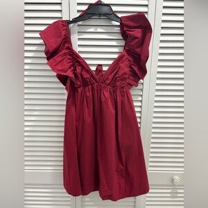Day + Moon Red Babydoll Dress